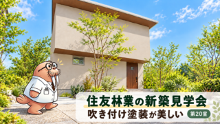 住友林業の新築見学会|吹き付け塗装が美しい【第20室】