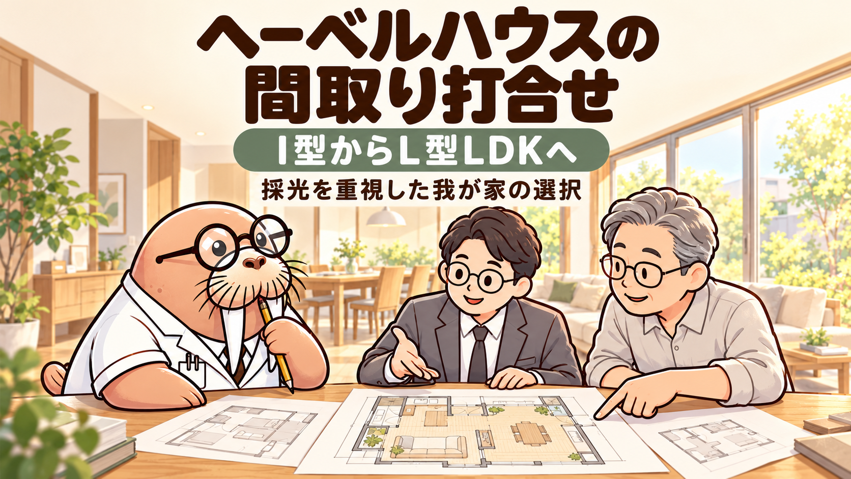 ヘーベルハウスの間取り打合せ｜実例公開！I型からL型LDKに決めた理由【第29室】